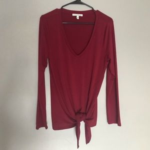 Red long sleeve top